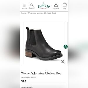 NWOT Eastland Jasmine Chelsea Boots Size 8